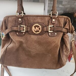 Michael Kors Brown Leather Tote Bag